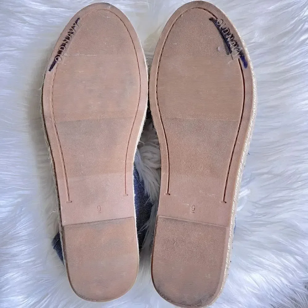 Old Navy chambray espadrilles slip on